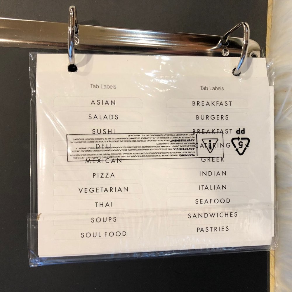 Take-Out Menu Organizer Binder - Picture 9 of 13